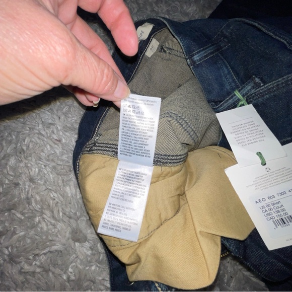 AMERICAN EAGLE AE77 Premium Stovepipe Carpenter Jeans Dark Wash High Waist 00Shr - Picture 7 of 12